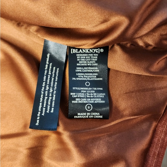 BLANK NYC Genuine Suede Fringed Moto Jacket - Rust - Picture 9 of 15